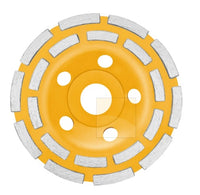 Power Tools Accessory Diamond Stone Concrete Surface Grinding Wheel Double Row Cup Grinding Wheel 5''